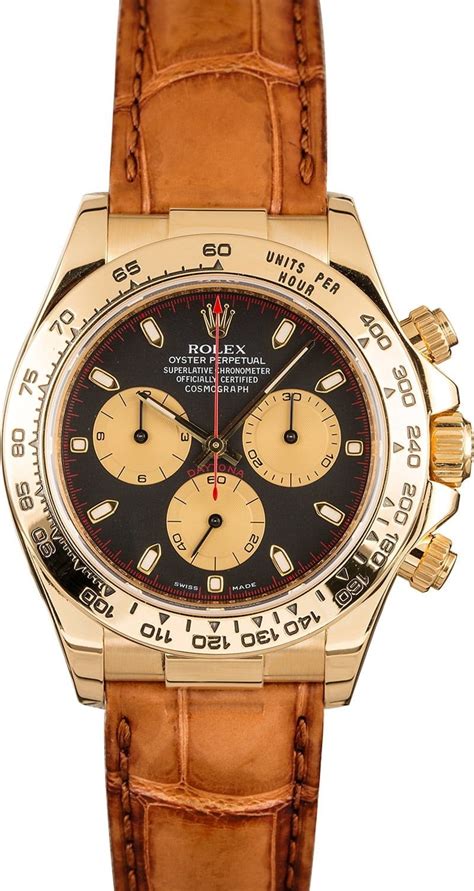 rolex gold daytona leather strap|Rolex daytona vintage leather strap.